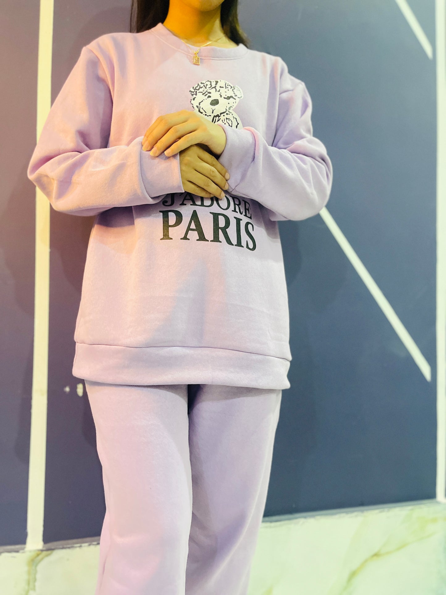 Modern aur stylish winter casual outfit..Purple