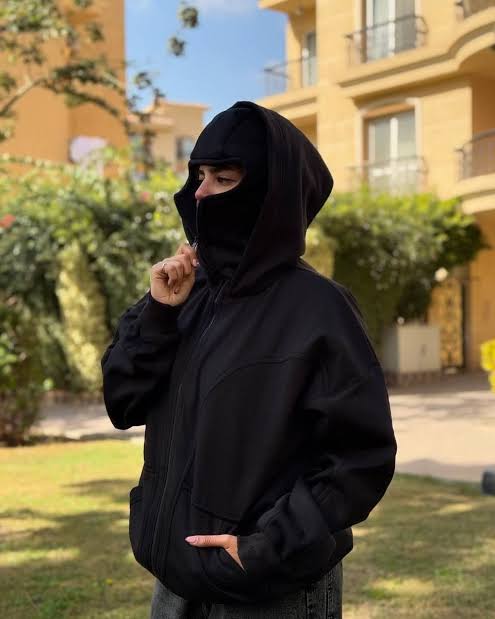 Women's Balaclava Ninja Zipper Hoodie Jacket
