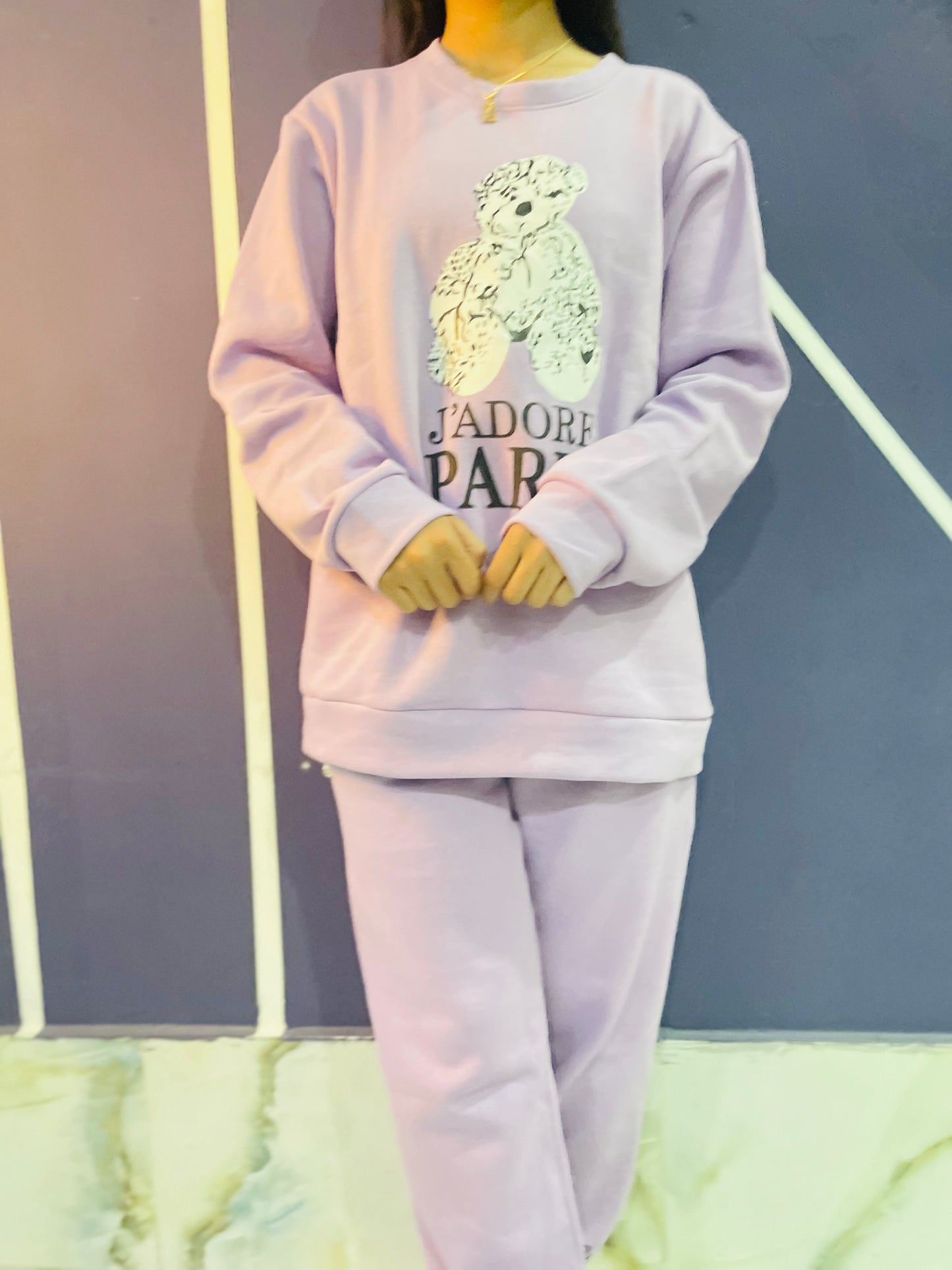 Modern aur stylish winter casual outfit..Purple