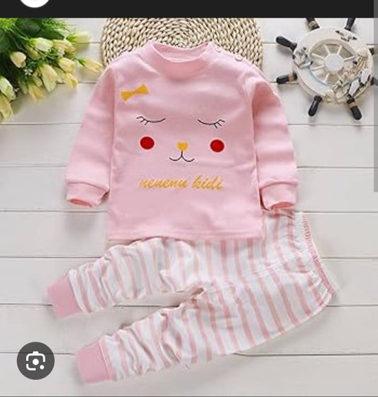 Pink Eyes Printed Kids Winter Suit